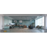 Clear Tempered Glass Pivot Door 10mm UAE for Frameless Office Cabins